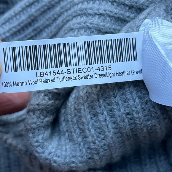 🆕 Quince Merino Wool Relaxed Turtleneck Sweater Dress Heather Size M Grey - Picture 6 of 9